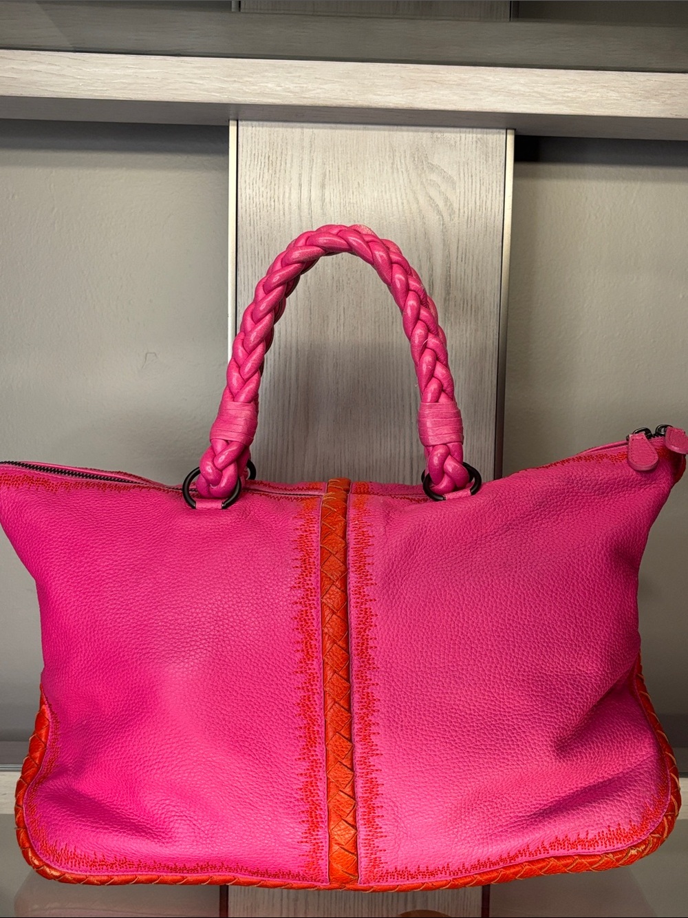 Bottega Veneta Intrecciato Cervo Deerskin Tote/Shoulder Bag w/COA~Final Price - Picture 3 of 16